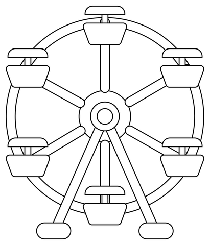 Ferris Wheel Coloring Page